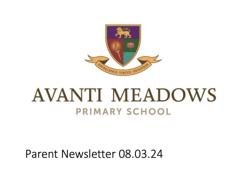 Parent Newsletter 8th March 2024